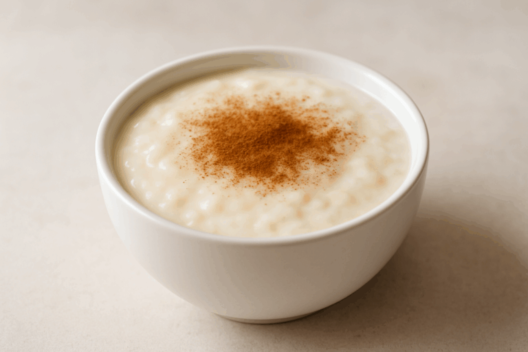 Rizógalo — Greek Rice Pudding (lemon & cinnamon)